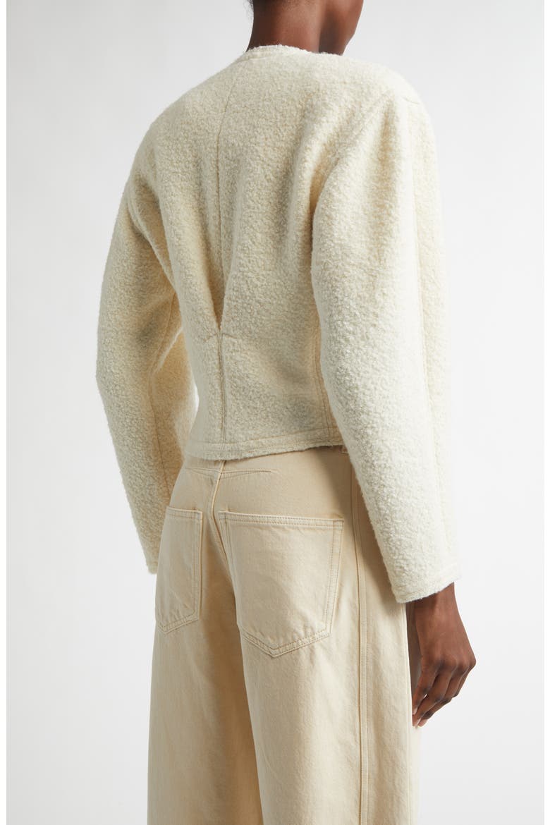 Suna Asymmetrical Virgin Wool Blend Jacket, Alternate, color, ECRU