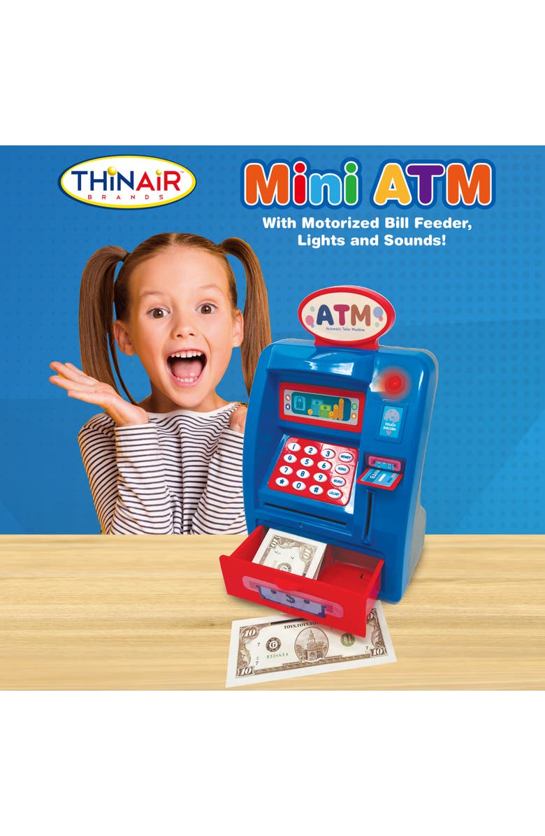 Playful Minds Mini Atm Piggy Bank, Kids 3+, Alternate, color, Multicolored