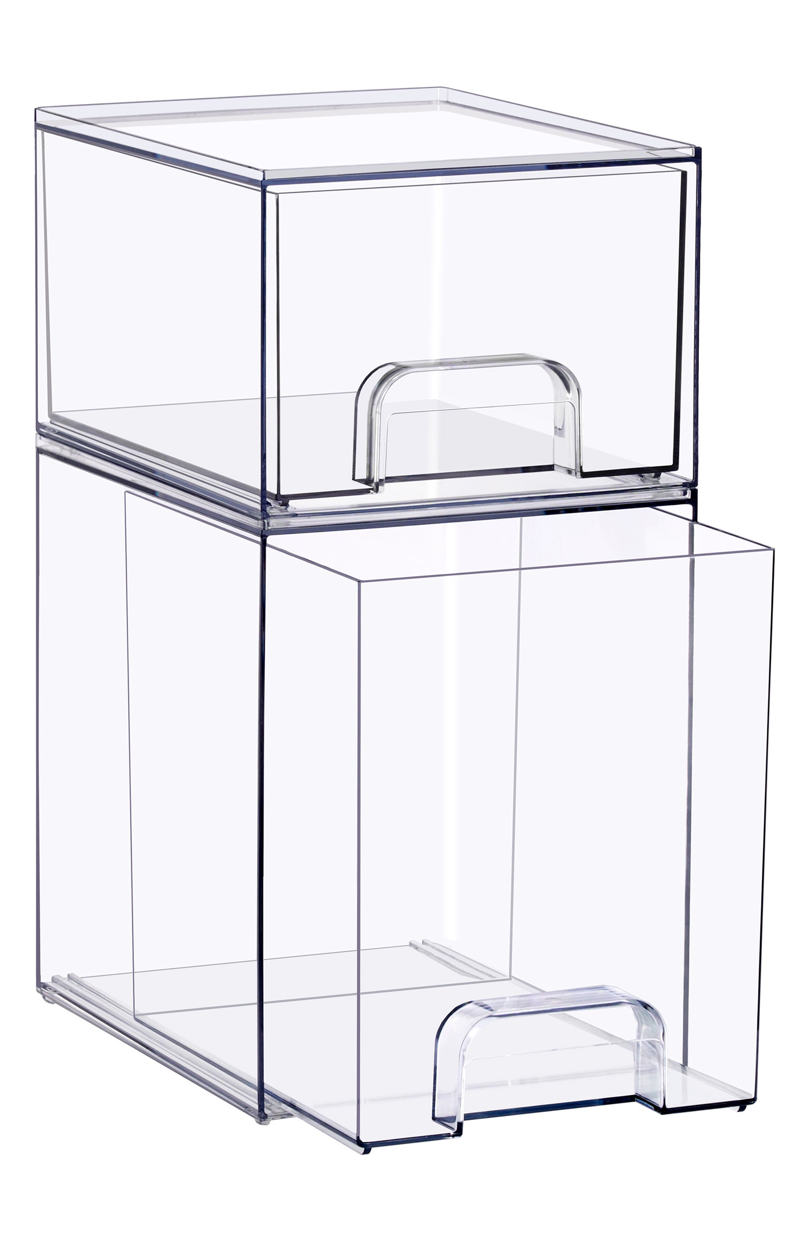 Set of 2 Stackable Acrylic Organizers