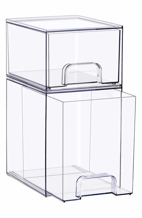 Set of 2 Stackable Acrylic Organizers