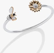 Alex and Ani Sunflower & Bee Flex Cuff