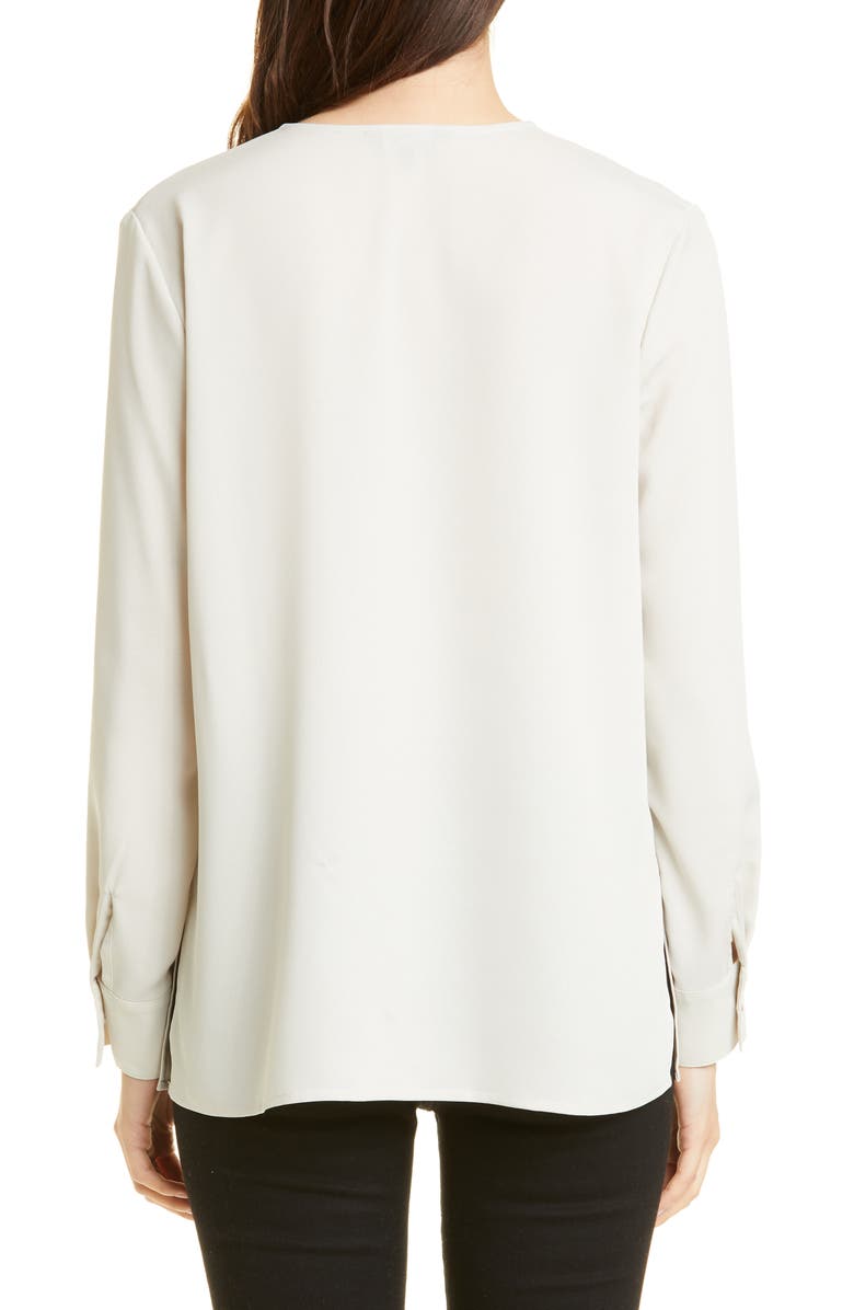 Misook Split Neck Tunic Blouse, Alternate, color, 