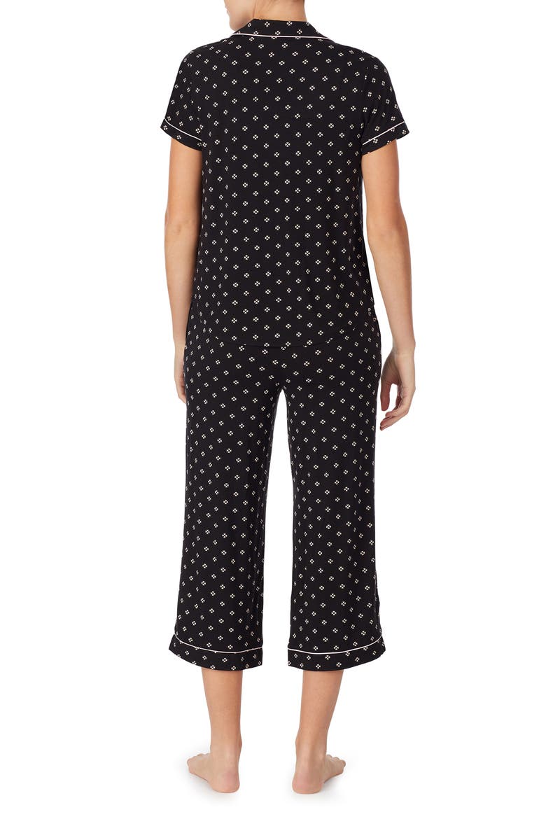 spade print crop pajamas, Alternate, color, BLACK PRINT