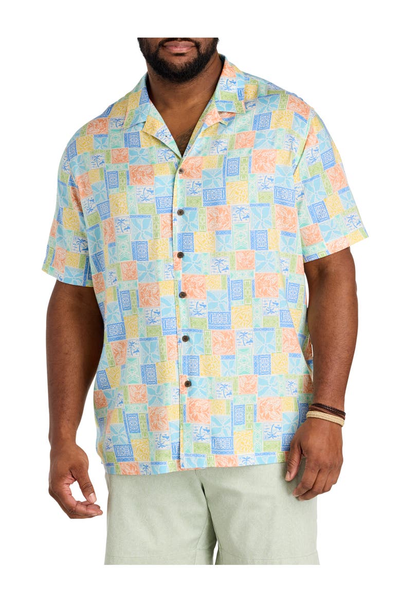 Big & Tall Colorful Paradise Sport Shirt, Main, color, MULTI