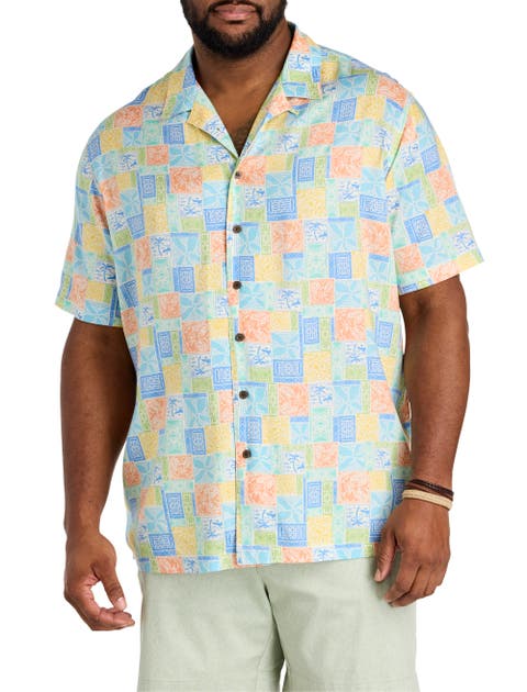 Big & Tall Colorful Paradise Sport Shirt
