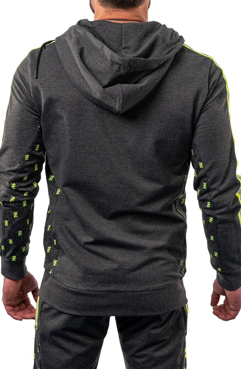 Maceoo Monogram Cotton Blend Logo Zip Hoodie, Alternate, color,