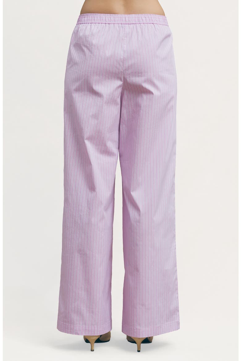 Jasper Stripe Cotton Blend Bra Top & Pants Set, Alternate, color, PINK STRIPE