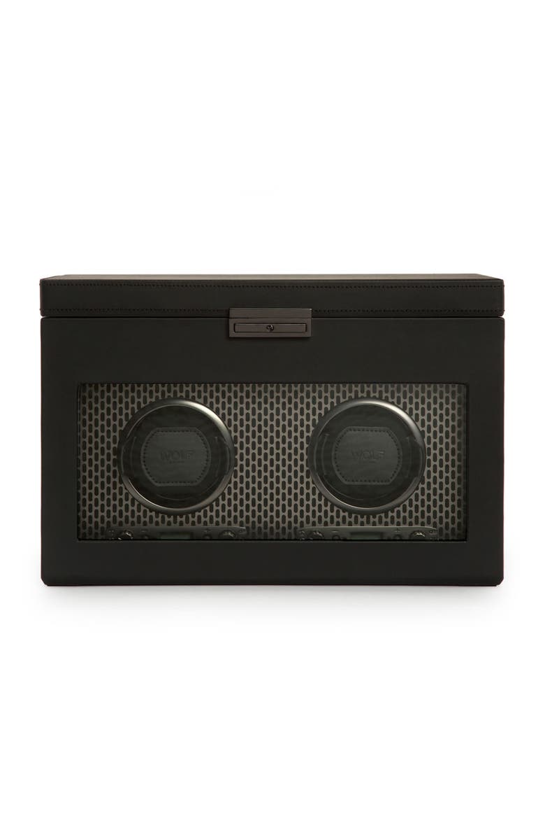 WOLF Axis Double Watch Winder with Storage, Main, color, Powder Coat