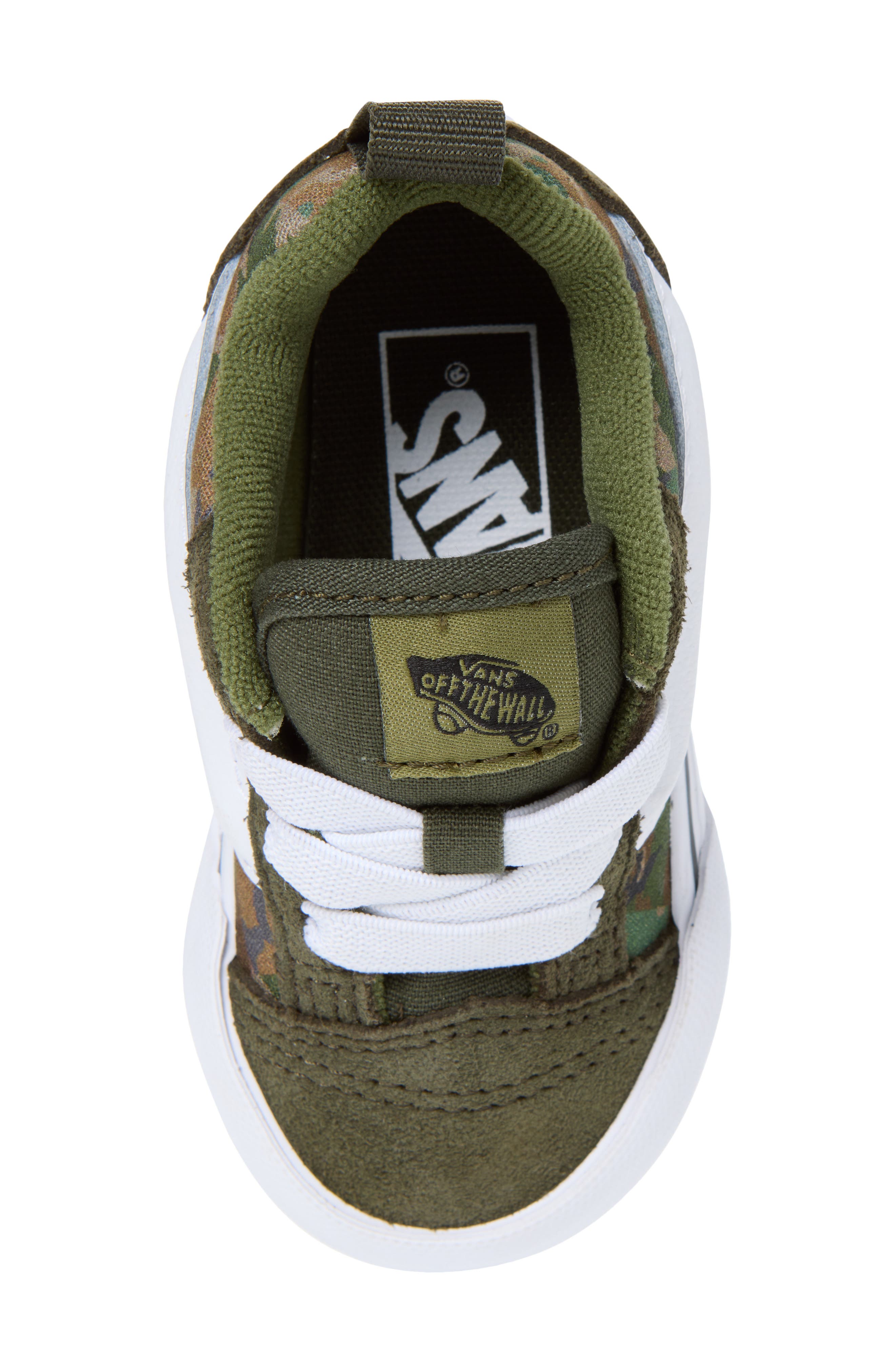 Kids' Knu Skool Elastic Lace Sneaker, Alternate, color, CHECK CAMO OBSIDIAN FERN/GREEN