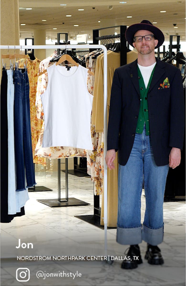 Sleeveless Stretch Cotton Knit Shell Top, sales video thumbnail