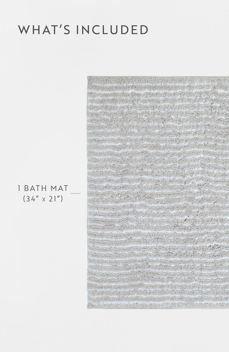 HOMESPUN Pinstripe Cotton Bath Mat, Alternate, color, 