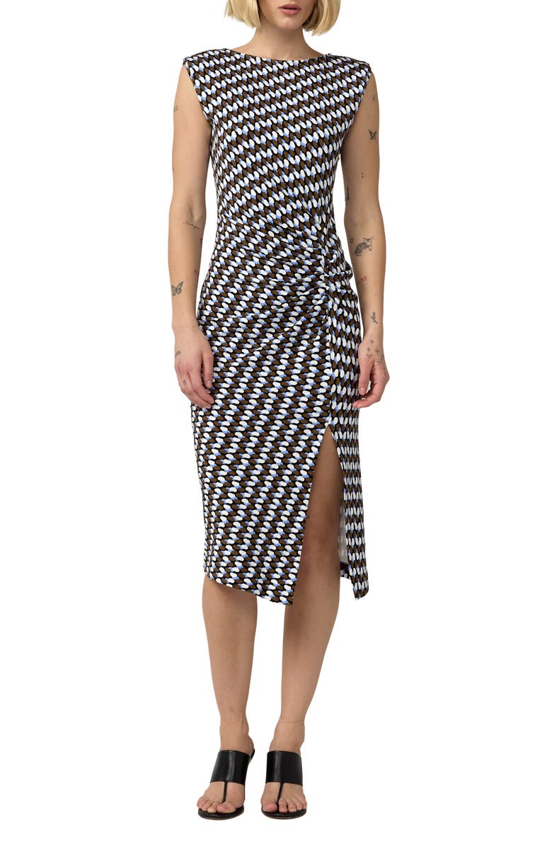 DVF Andie Dot Print Jersey Midi Dress, Main, color, Jelly Dot Mini Multi