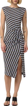Diane von Furstenberg Andie Dot Print Jersey Midi Dress