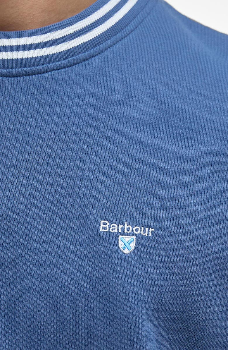 Barbour Rosford Tipped Cotton Crewneck Sweatshirt, Alternate, color, Dark Denim
