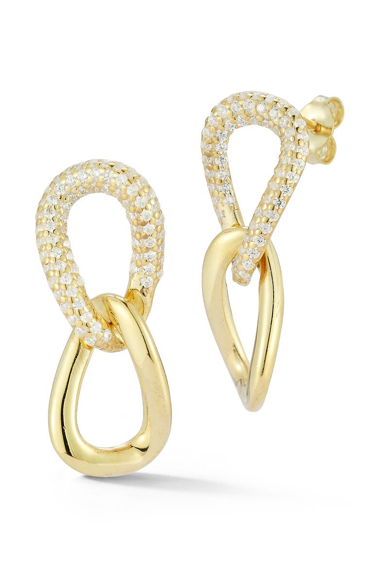 Link Drop Earrings, Main, color, GOLD