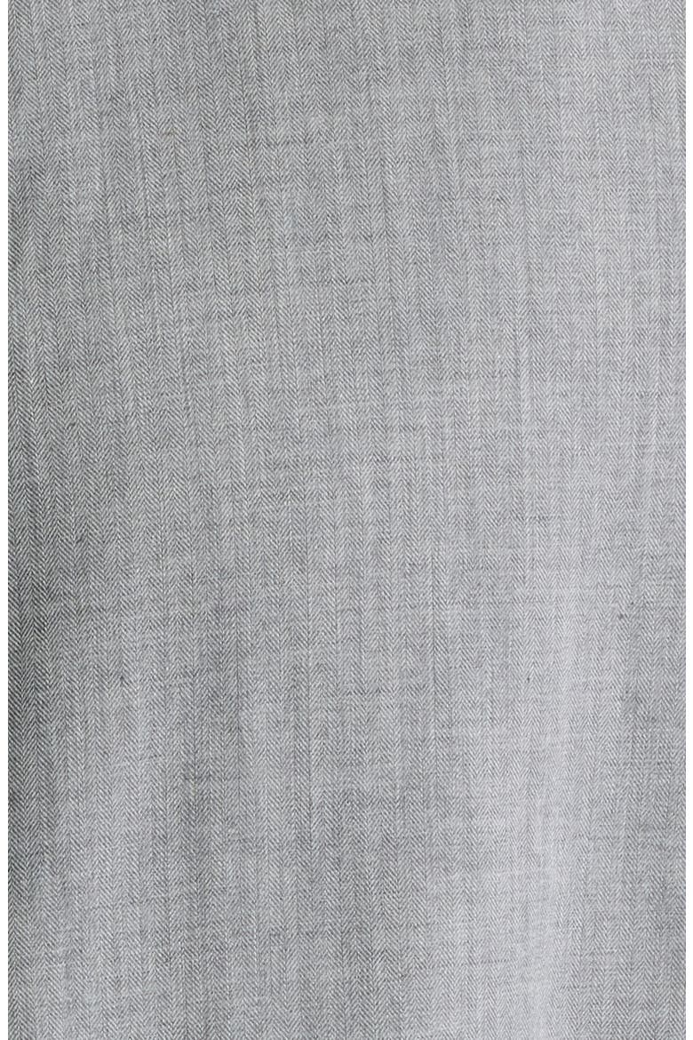 Regular Fit Herringbone Button Up Shirt, Alternate, color, GREY