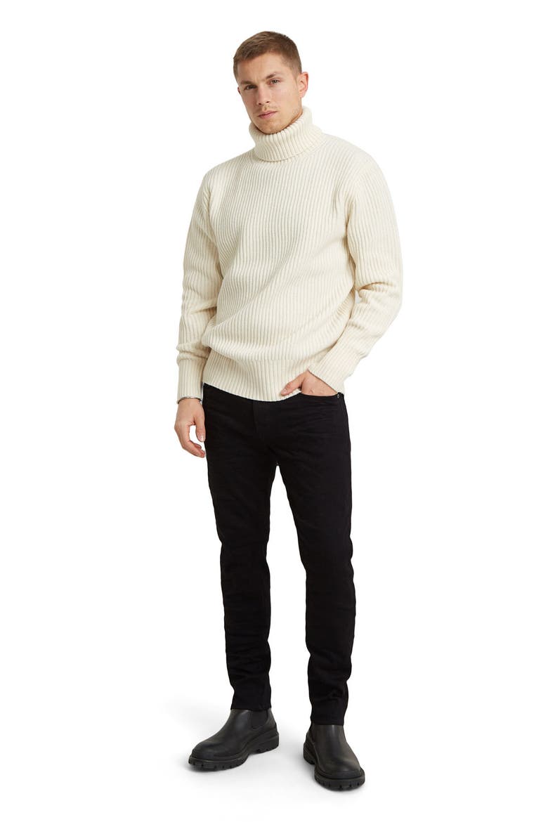 3301 Slim Fit Jeans, Alternate, color, PITCH BLACK