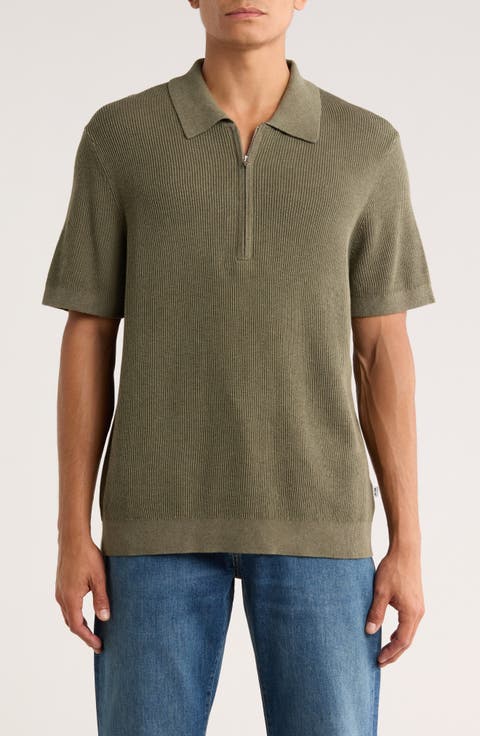 Hansie 6600 Organic Cotton Quarter Zip Sweater Polo