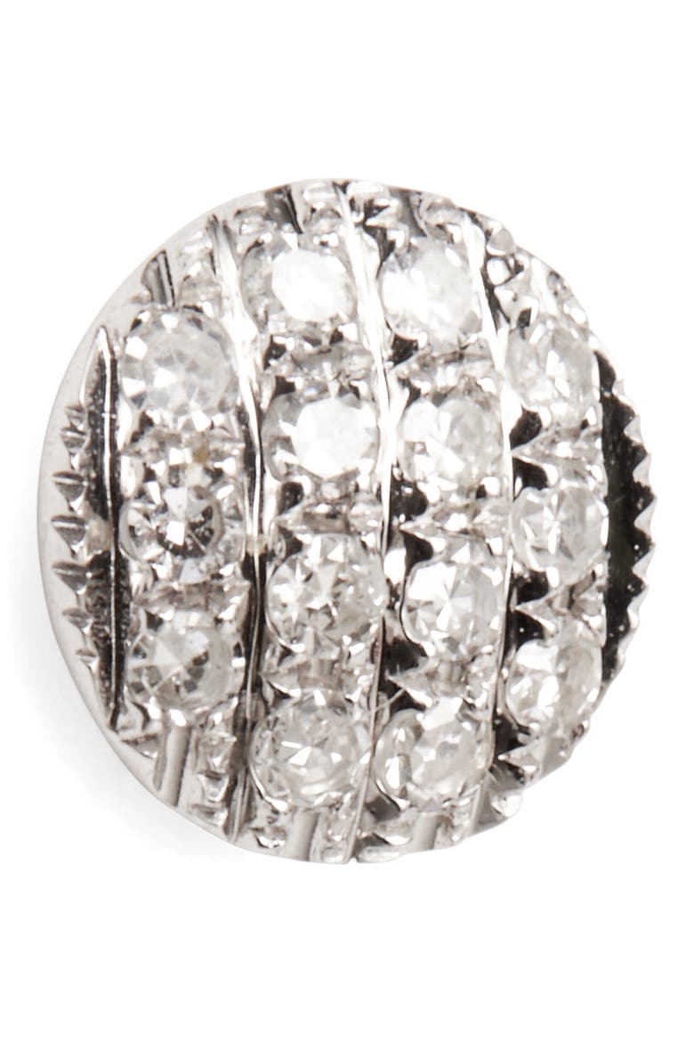 'Lauren Joy' Diamond Disc Stud Earrings, Alternate, color, WHITE GOLD