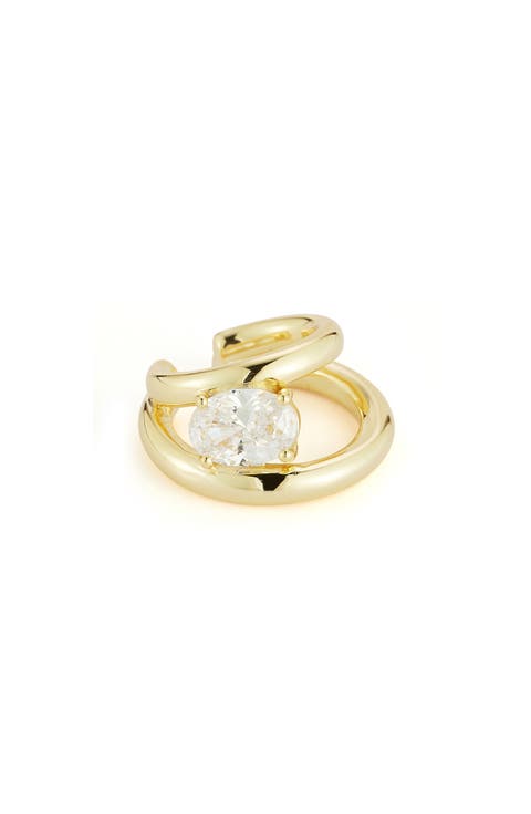 Double Row Cubic Zirconia Ear Cuff