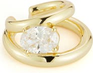 SPHERA MILANO Double Row Cubic Zirconia Ear Cuff