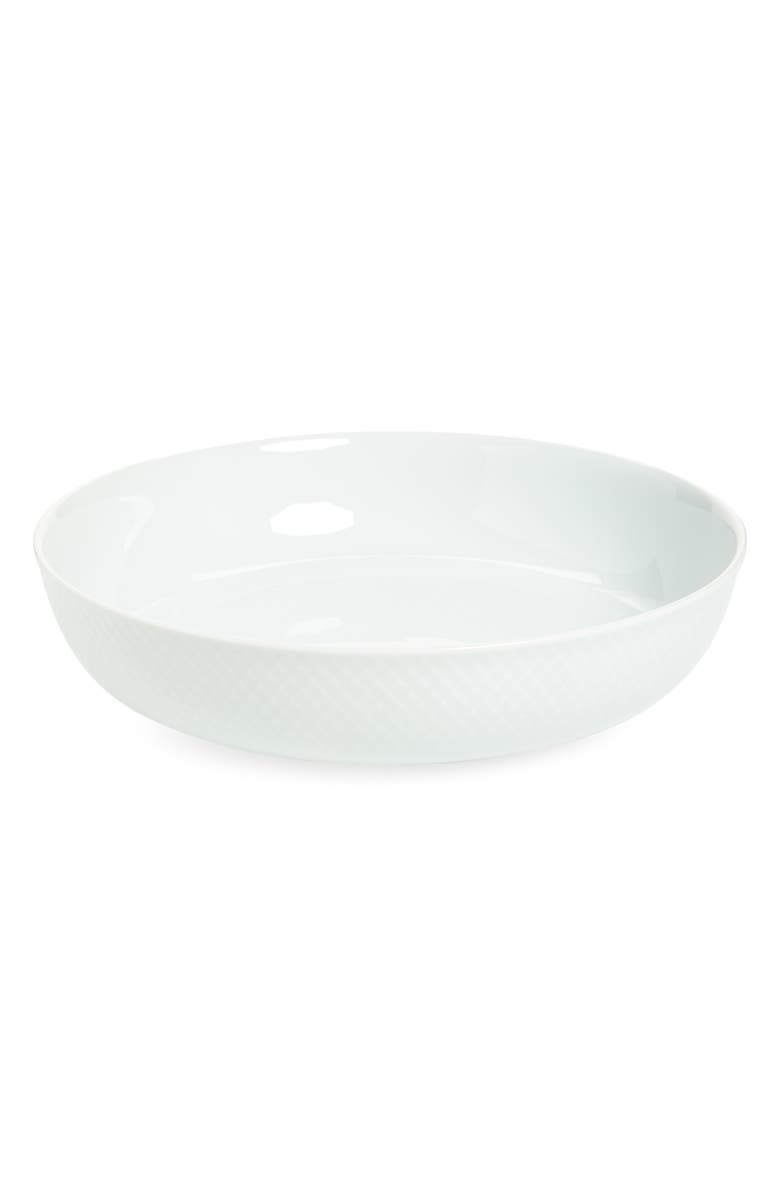 Lyngby Porcelaen Rhombe Serving Bowl, Main, color, White