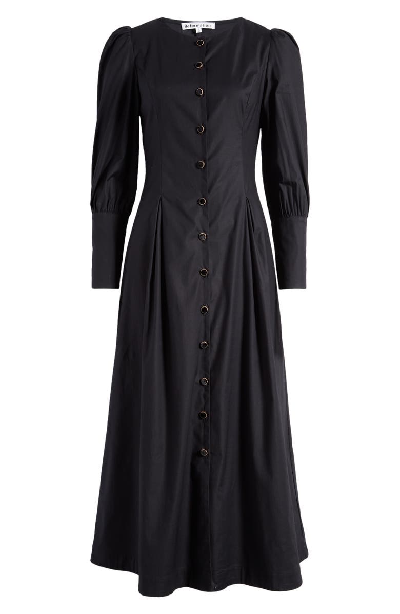 Reformation Halia Long Sleeve Button-Up Dress, Alternate, color, 