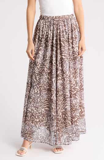 Animal Print Maxi Skirt