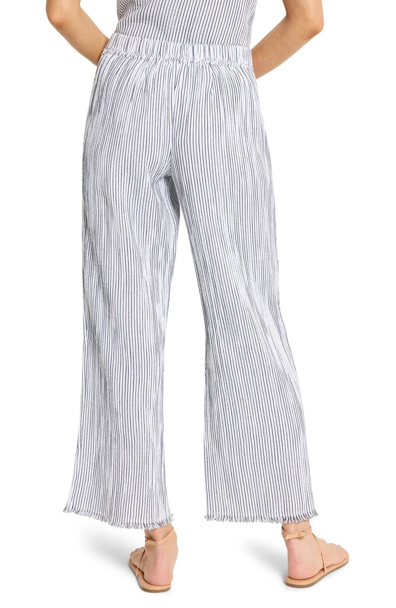 NIC+ZOE Pinstripe Cotton Blend Gauze Ankle Wide Leg Pants, Alternate, color, 