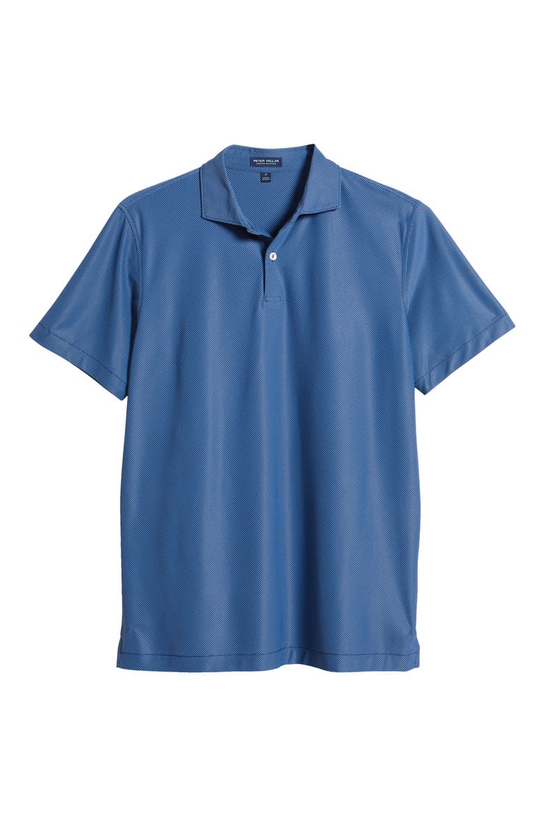 Checkers Microprint Performance Knit Polo, Alternate, color, NAVY