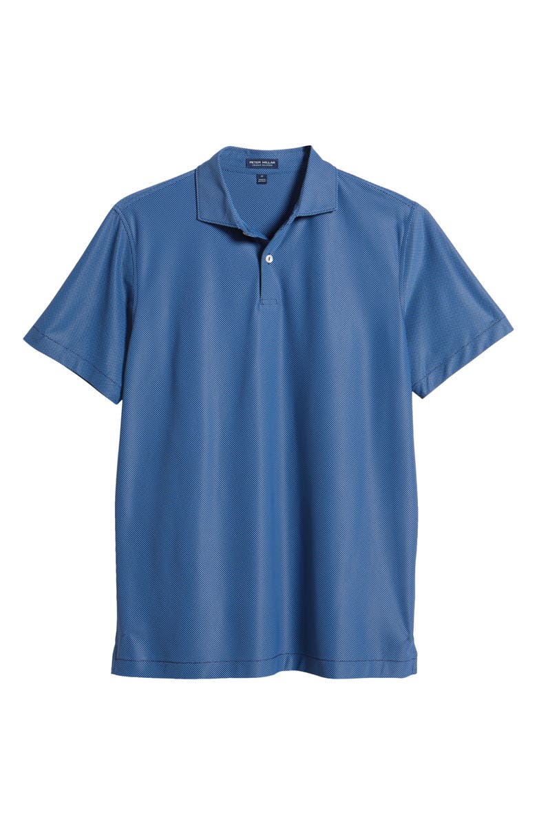 Peter Millar Checkers Microprint Performance Knit Polo, Alternate, color,