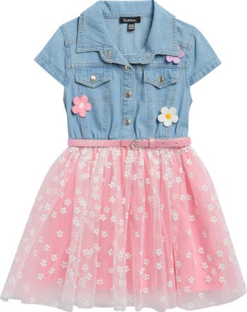 blue jean tutu dress Lucinda Floral Halternack Maxi Dress | Blue