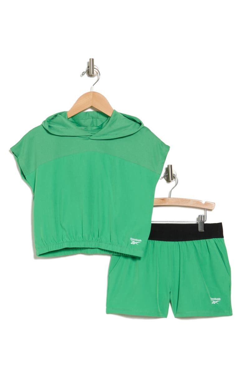 Reebok Kids' Mesh Hoodie & Shorts Set, Main, color, 
