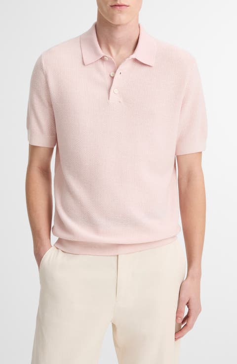 Geometric Jacquard Polo Sweater