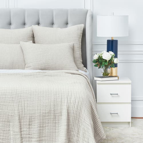 Elisabeth York 20" X 26" Lida Natural Cotton Standard Sham In White