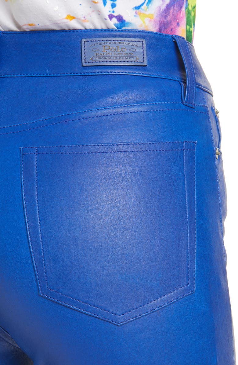 Polo Ralph Lauren Leather Crop Pants, Alternate, color, 