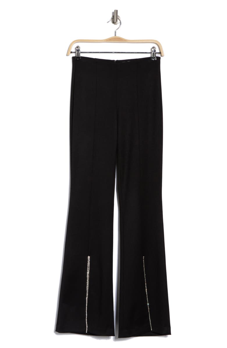 Alice + Olivia Rhinestone Embellished Flare Leg Pants, Alternate, color,