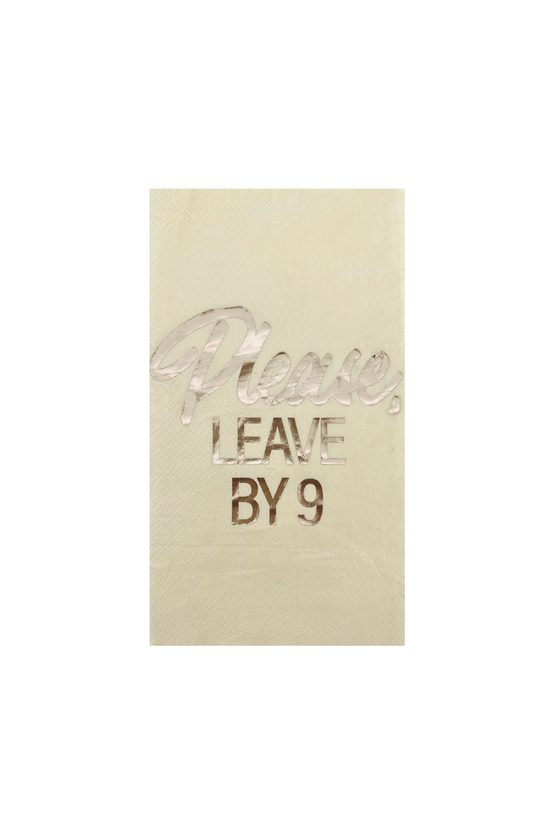 "Please Leave By Nine" Guest Napkins, Main, color, Assorted Pre-Pack