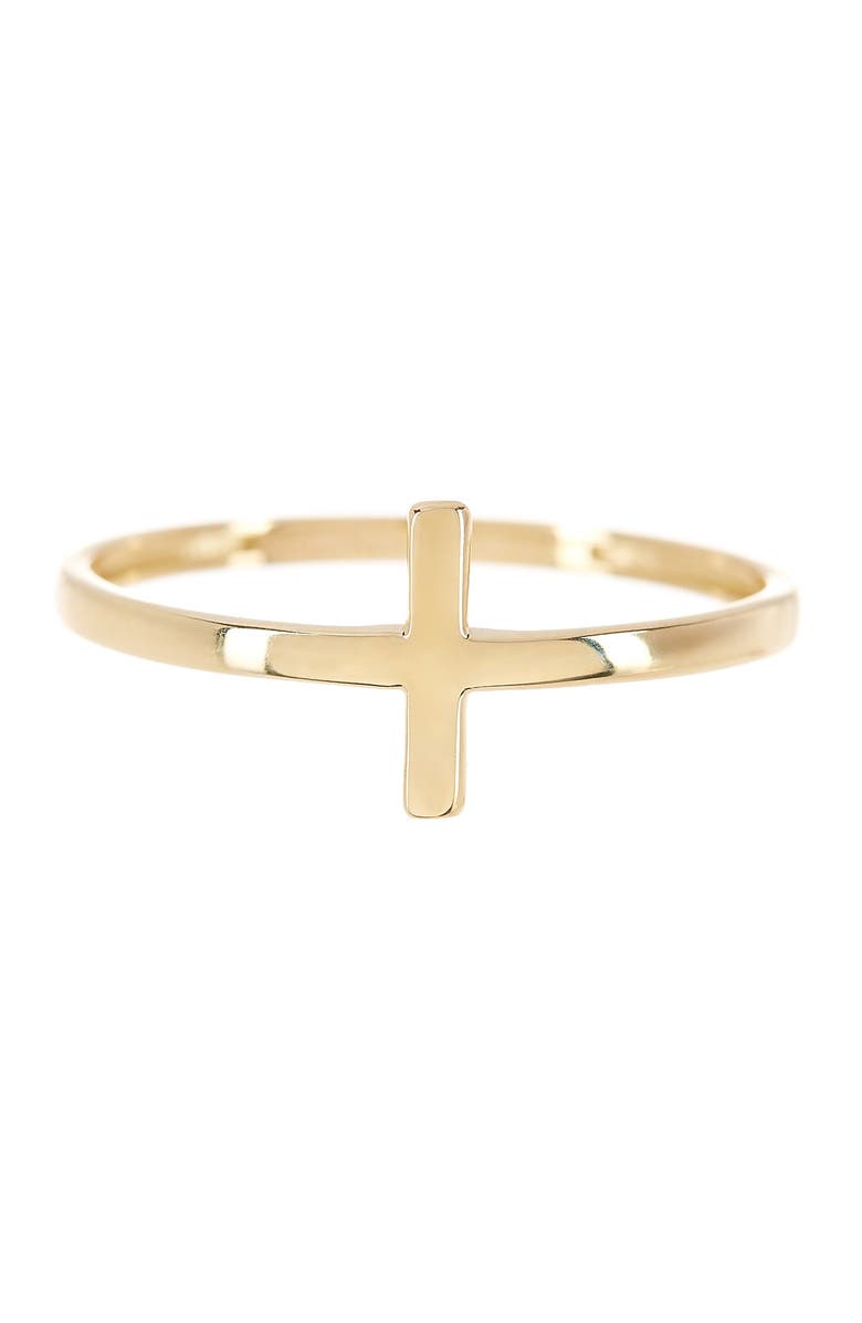 KARAT RUSH 14K Yellow Gold Cross Ring, Main, color,
