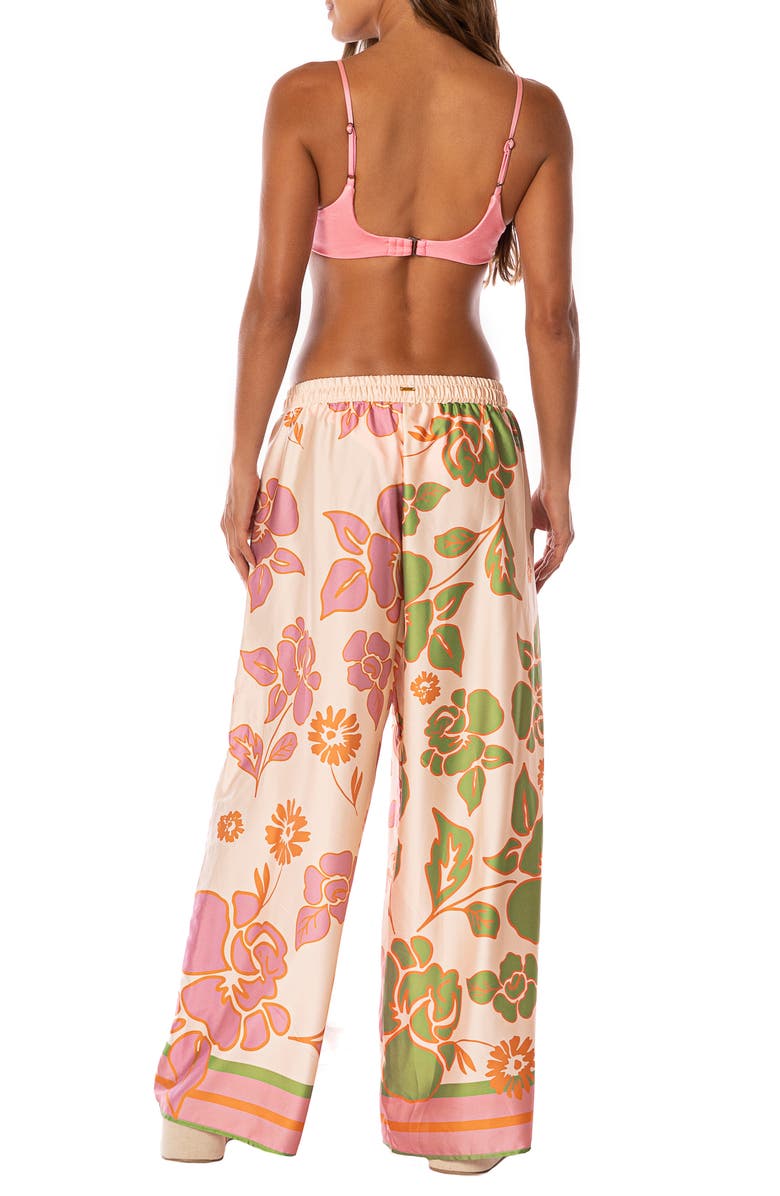 Maaji Floating Blooms Ophelia Cover-Up Drawstring Pants, Alternate, color, Beige Floral