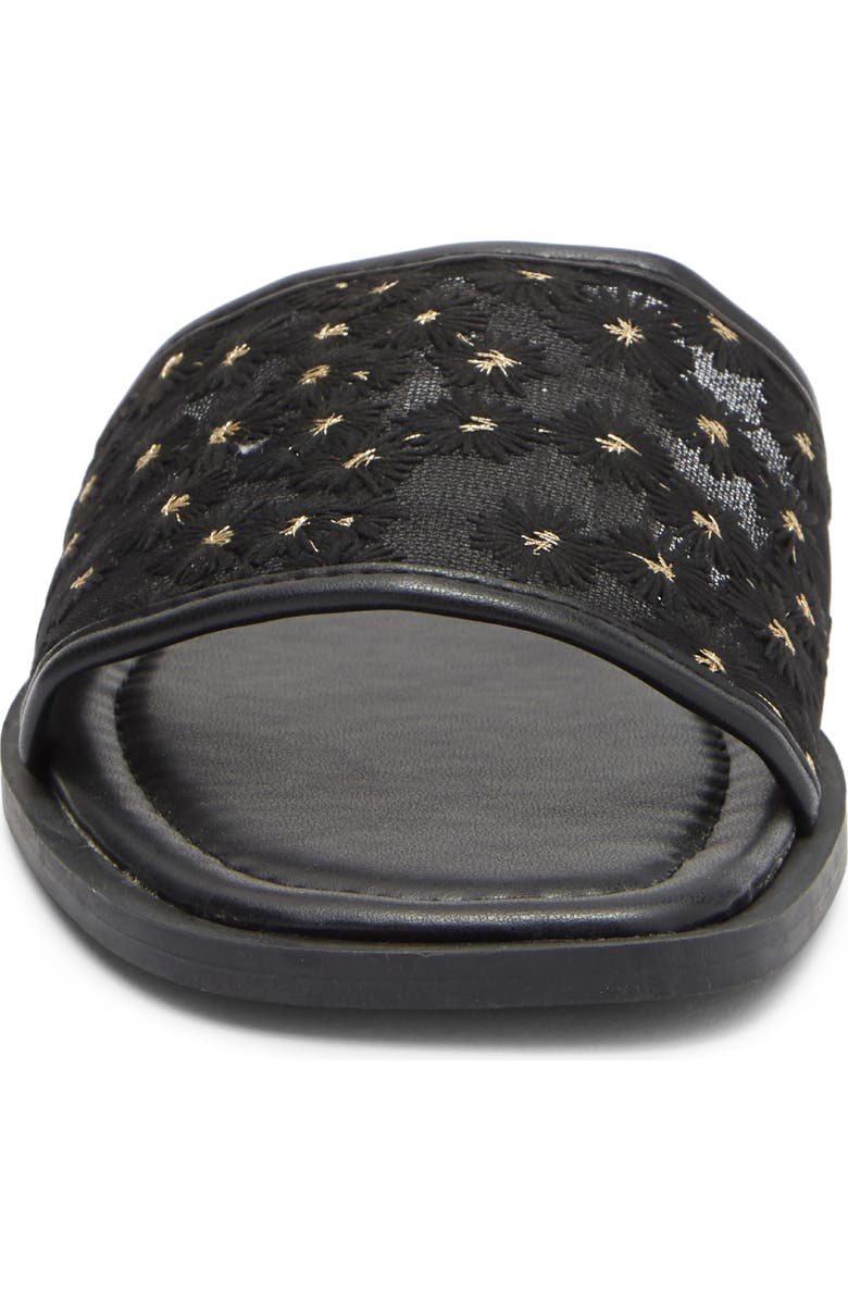 TOP MODA Zita Slide Sandal, Alternate, color, Black Pu