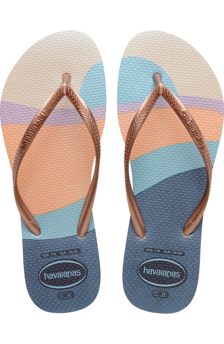 Havaianas Slim Palette Flip Flop, Alternate, color, Beige