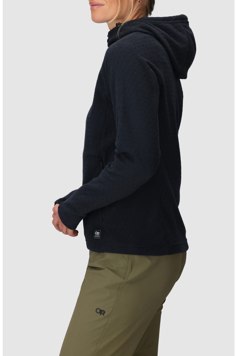 Trail Mix XT Fleece Half Zip Hoodie, Alternate, color, BLACK