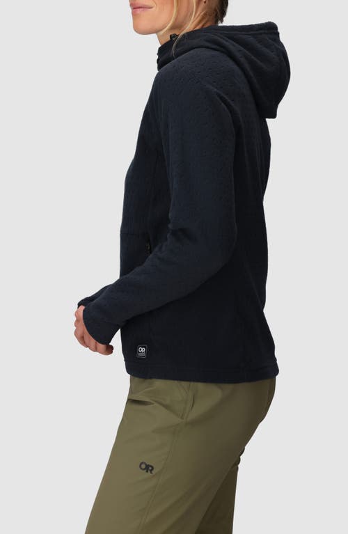 Outdoor Research Trail Mix Xt Fleece Half Zip Hoodie In Black