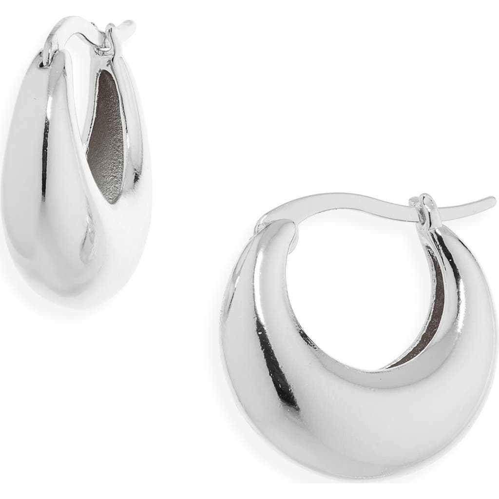 Nordstrom Demi Fine Dome Hoop Earrings In Silver