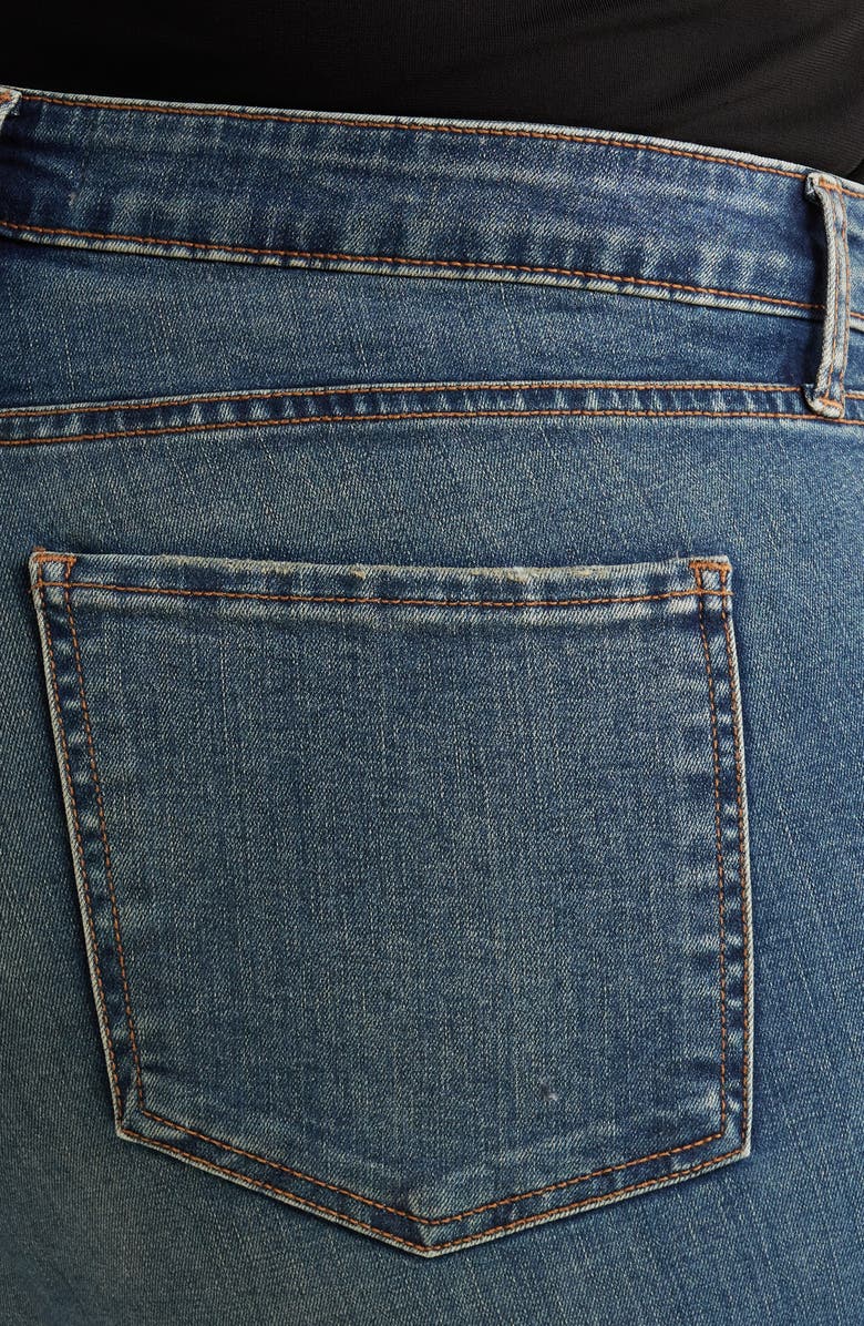 KUT from the Kloth Raw Hem High Waist Ankle Culotte Jeans, Alternate, color, 