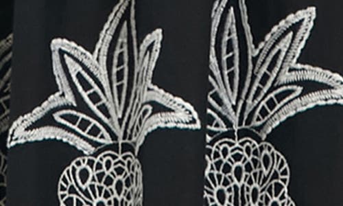 London Times Embroidered Flutter Sleeve Midi Dress In Black