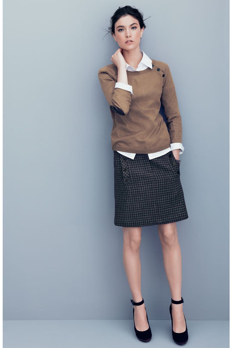 Belted Skirt, Alternate, color, DARK CAMEL