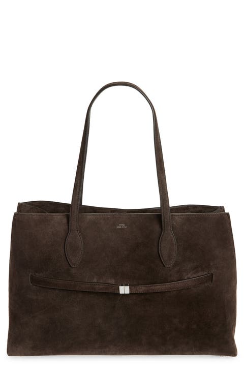 Lounge Belted Suede Tote