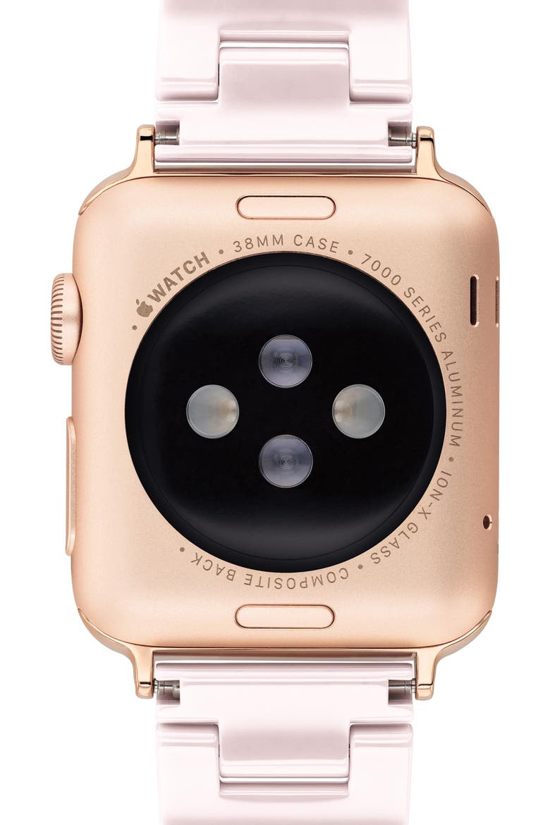 Ceramic 18mm Apple Watch® Bracelet Watchband, Alternate, color, BLUSH